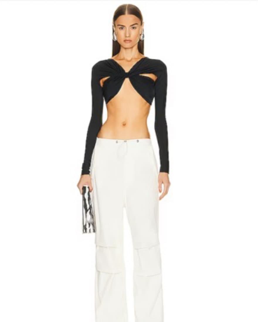 Black Coperni Cropped Top  - Image 1