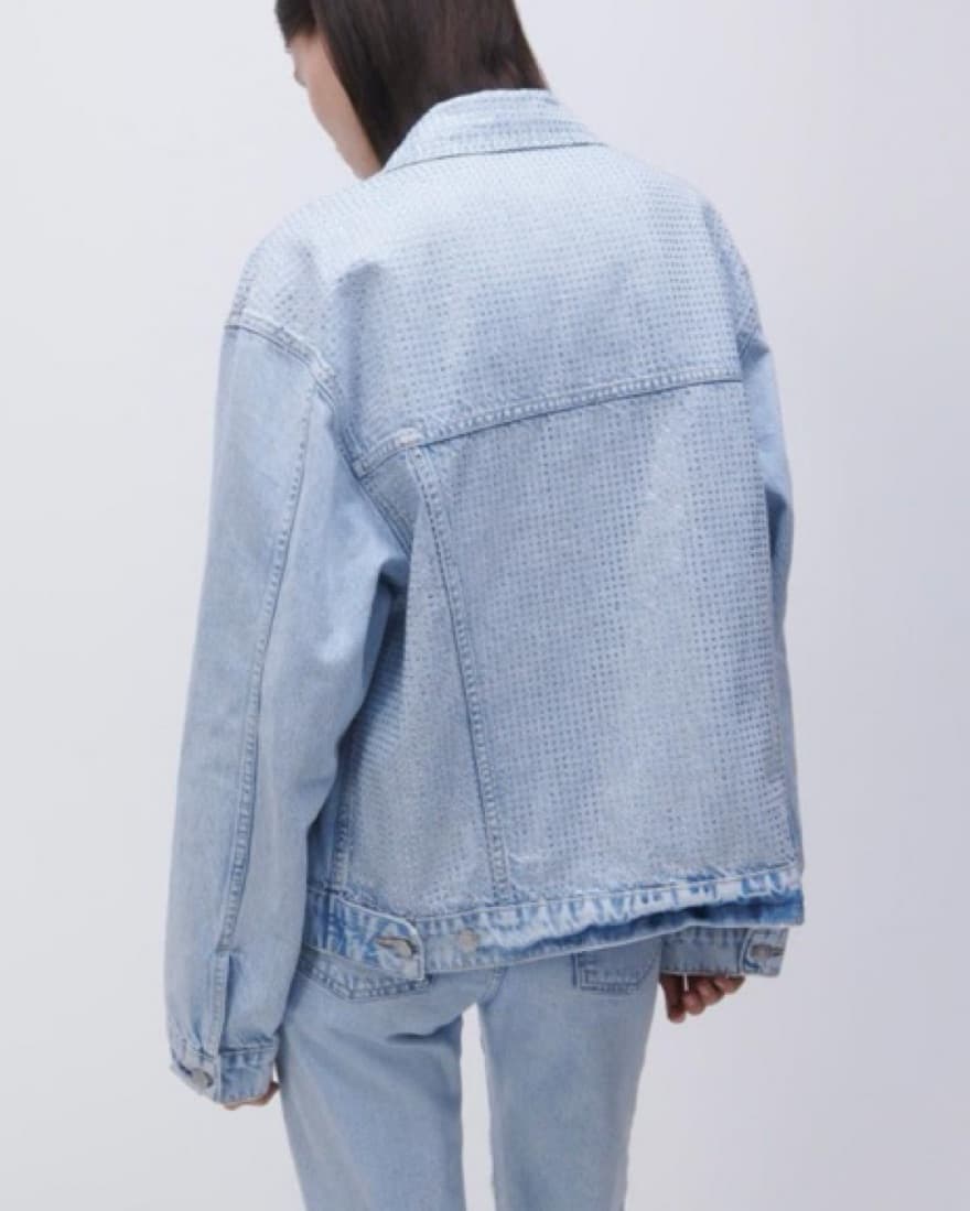 Simkhai Crystal Embellished Denim Jacket - Image 2