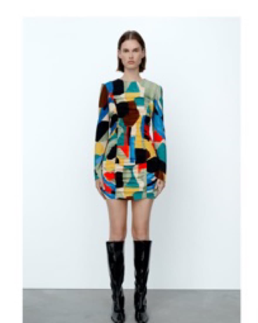 Zara Patternned Dress - Image 2