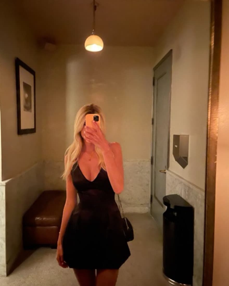 Black Satin Mini Dress - Image 1