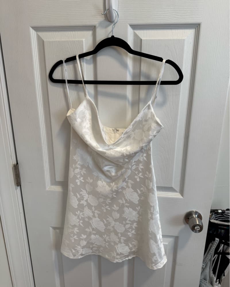 White Floral Mini Dress Lulus - Image 1