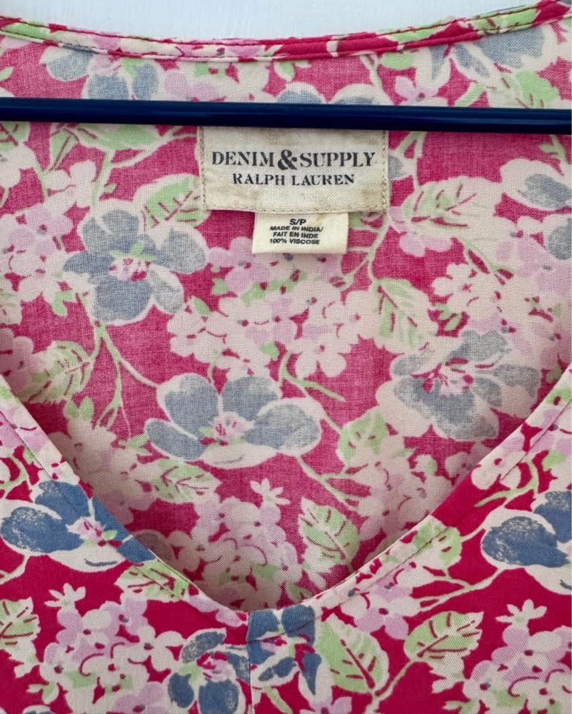 Floral Print Viscose Denim & Supply Dress - Image 1