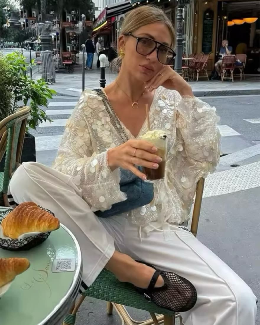 Sequined Cardigan - Image 1