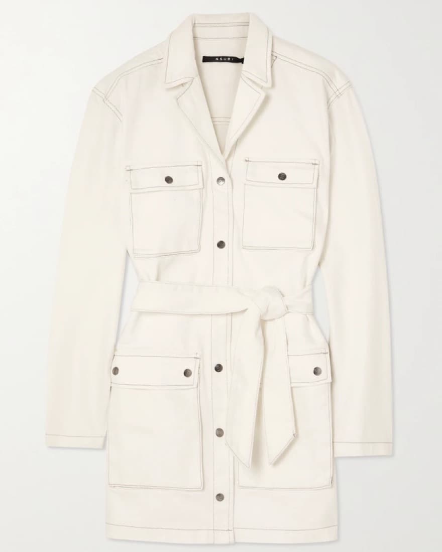 Ksubi White Belted Mini Jean Dress  - Image 2