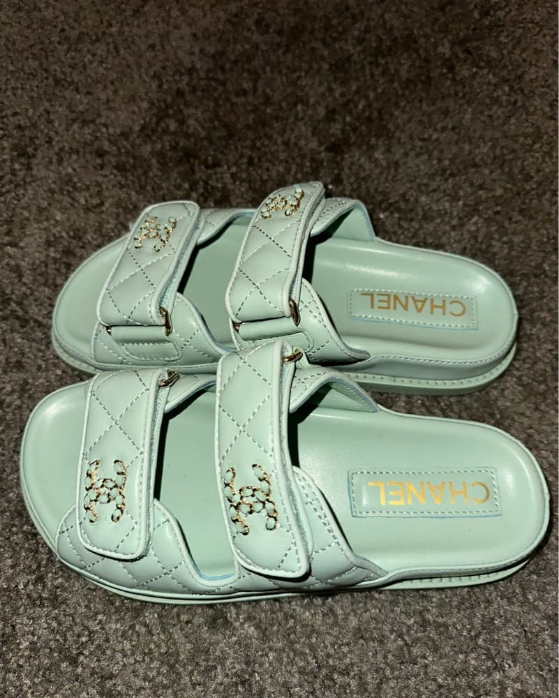 Pastel Green chanel Sandals - Image 2