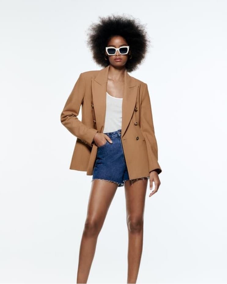 Zara Blazer - Tan - Image 1