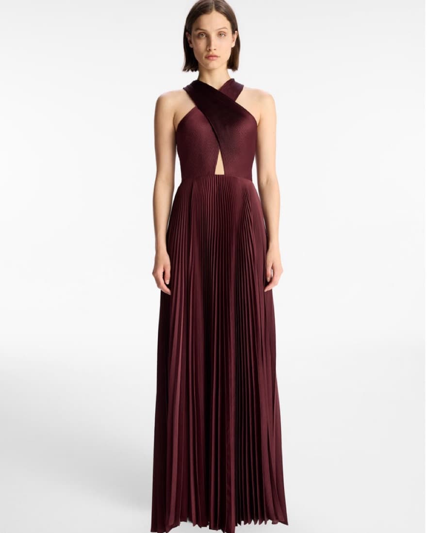 ALC Athena Satin Dress Size 2 Chicory - Image 1