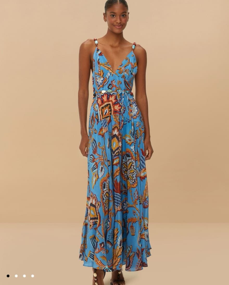 Farm Rio Blue Bohemian Maxi Dress  - Image 2