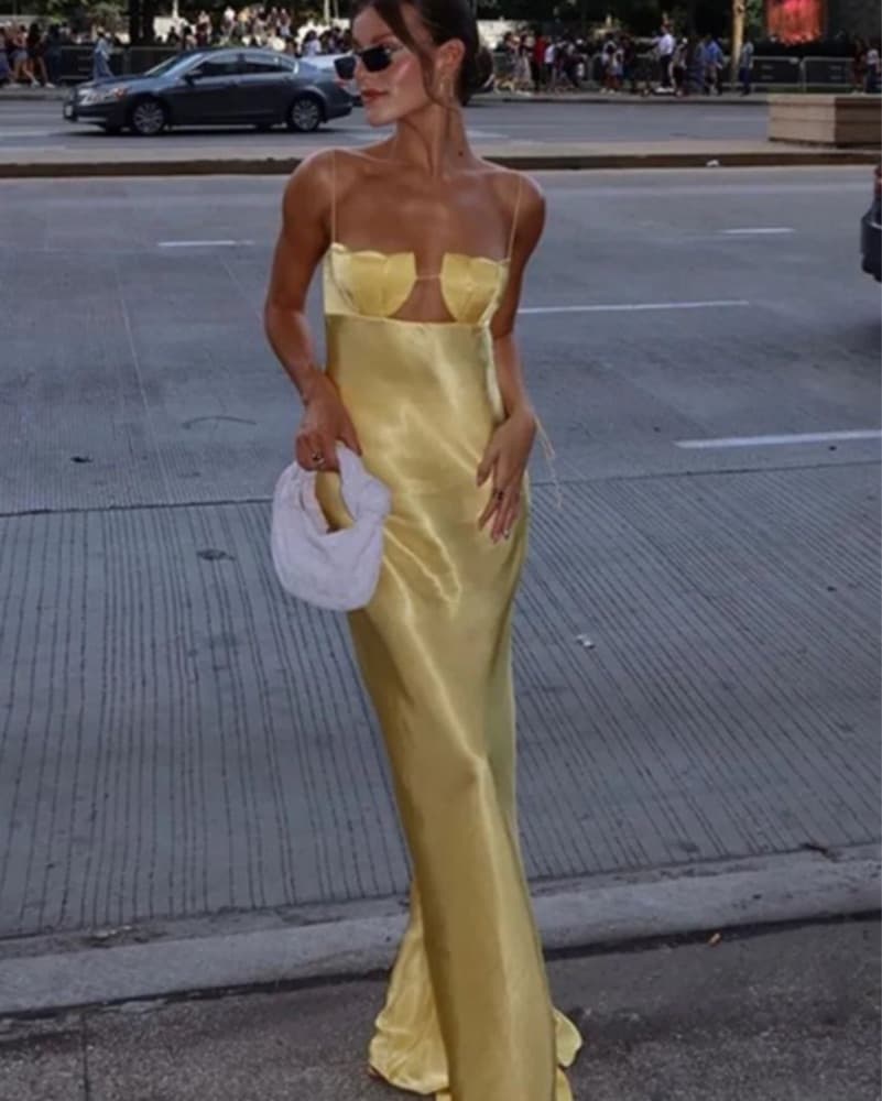 ANNA OCTOBER TULIP Gown Butter Yellow - Image 1