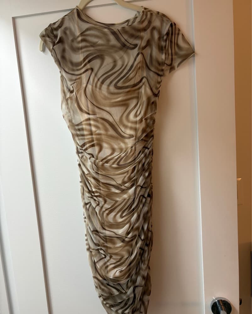 sheer printed dress - Image 1
