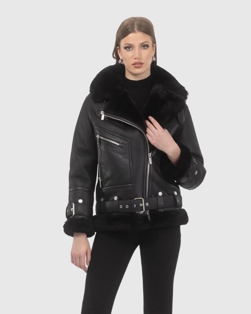 Gorski Shearling Moto jacket  - Image 2