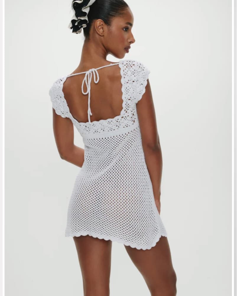 Frankies Bikinis Crochet Mini Dress - Image 2