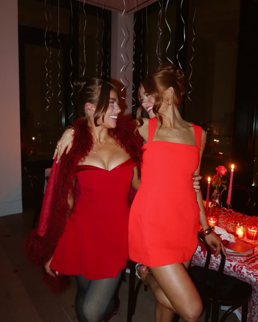 Glamorous Red Hot Party Dress - Image 2