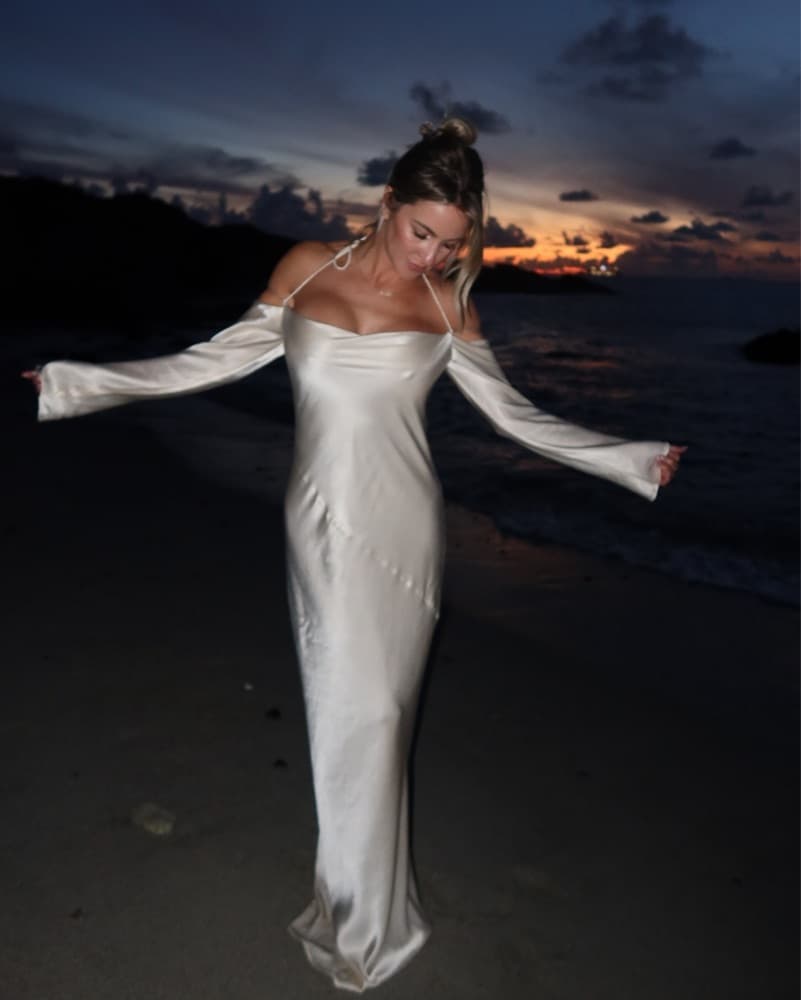 LA LUNE OFF SHOULDER TIE MAXI DRESS - Image 2