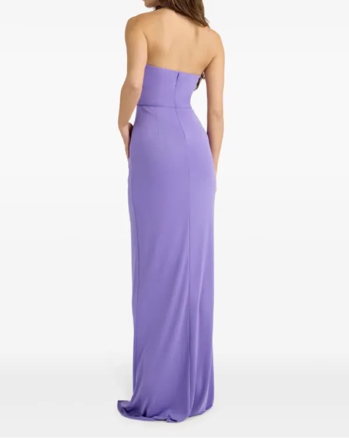 Cinq A Sept Draped Lavender Jersey Gown - Image 4