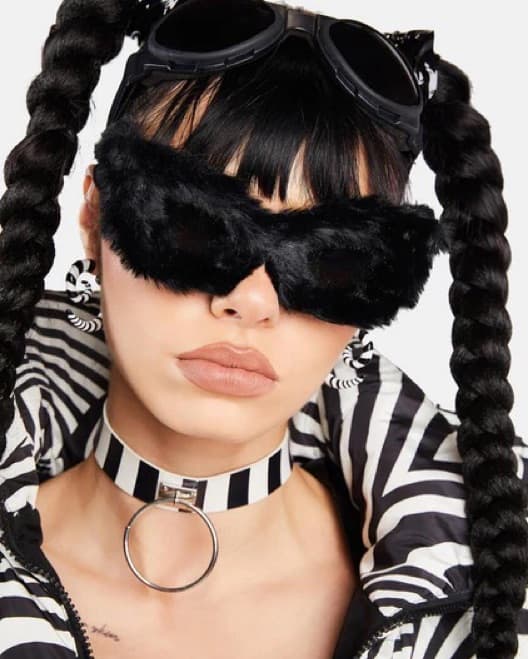 Kim K Fuzzy Sunglasses Dupe  - Image 2