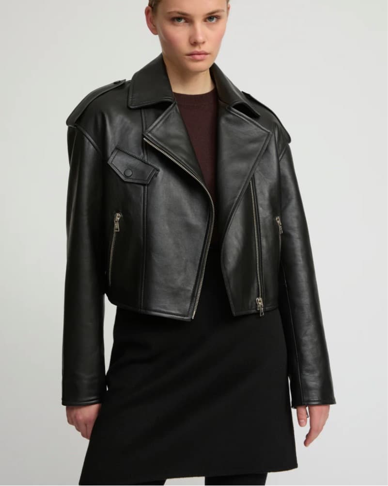 Yves Salomon Leather Biker YSL Jacket - Image 1