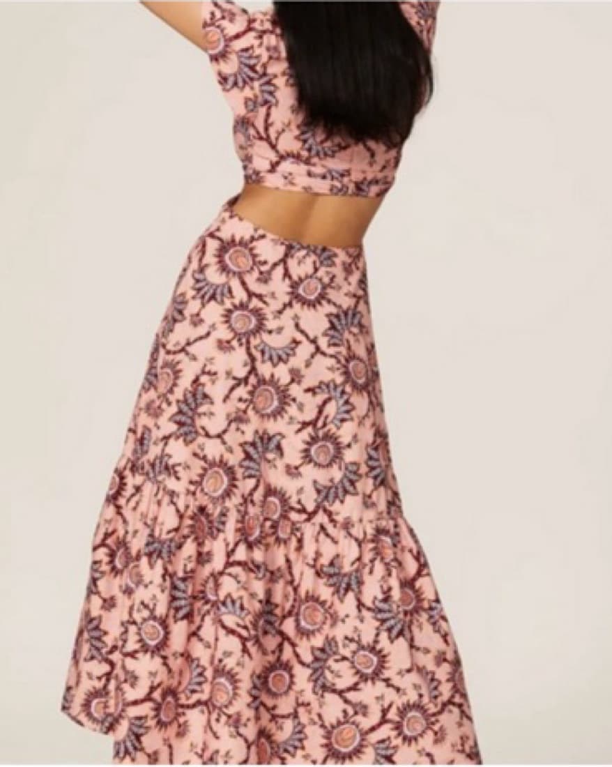ALC Pink Cutout midi Dress - Image 2