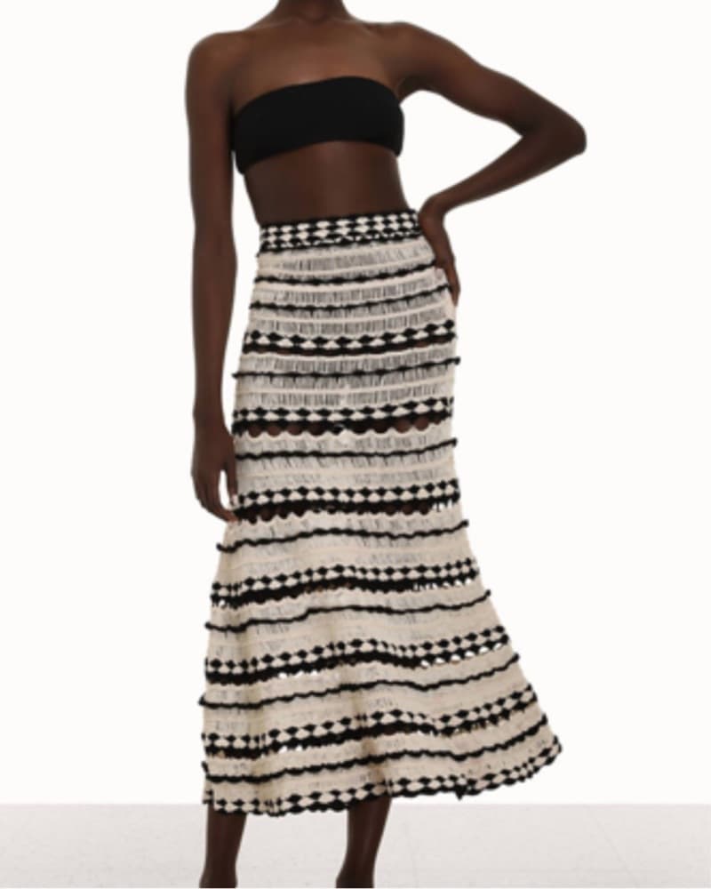 Zimmermann Anneke Crochet Midi Skirt - Image 2