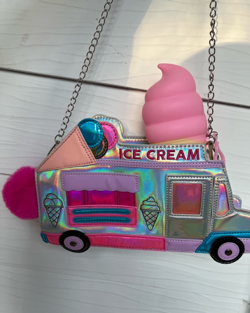 Fun Holographic Ice Cream Truck Purse - Image 1