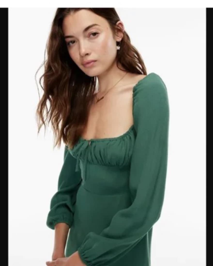 Aritzia Green Mini Dress - Image 2