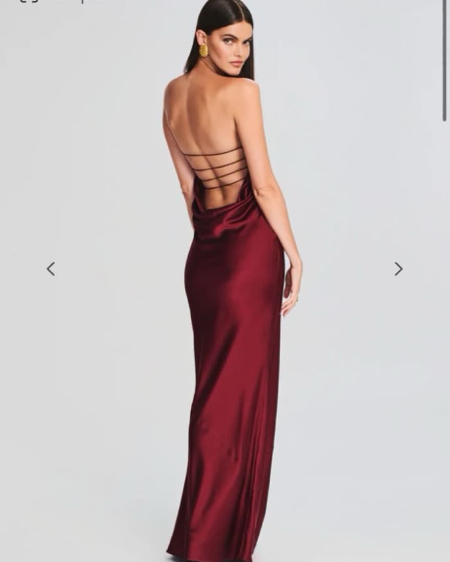 Retrofete Keaton Silk Dress In Cabernet - Image 2