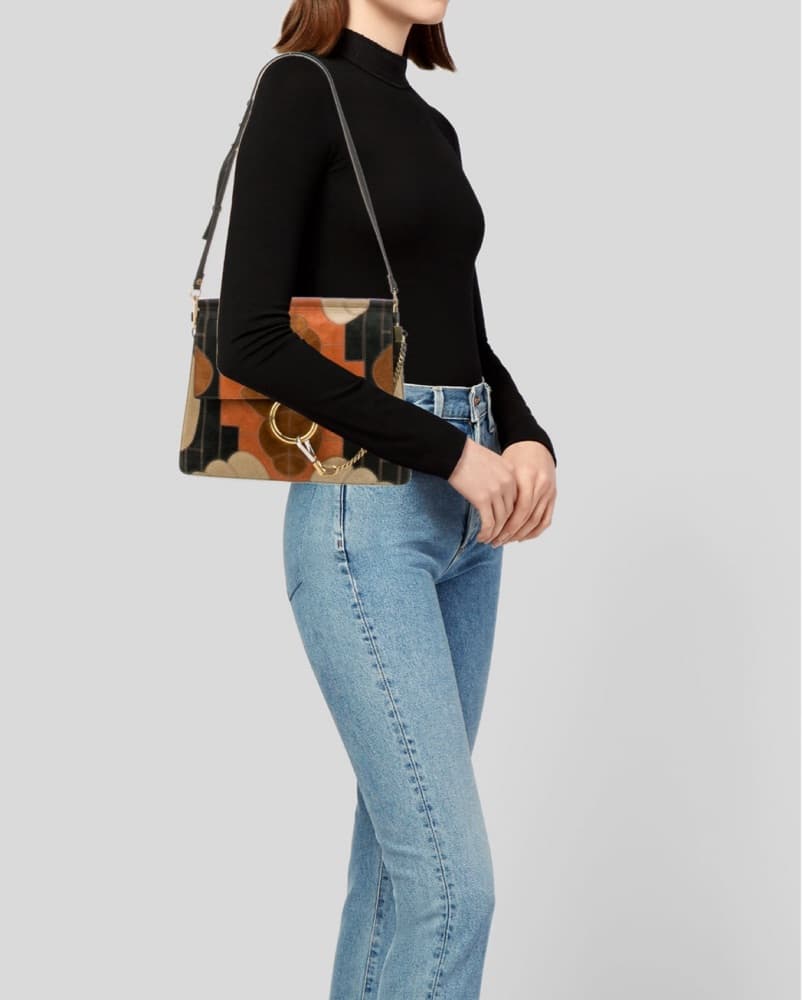 Chloe Suede Faye Shoulder Bag - Image 2