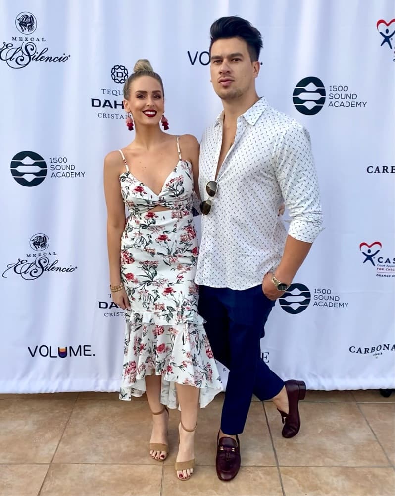 Floral Print Cut-out Cocktail Dress - Image 1