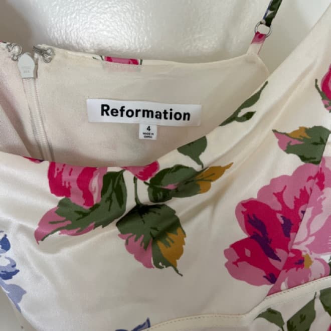 Reformation Kailyn Silk Dress in Giverny - Image 6