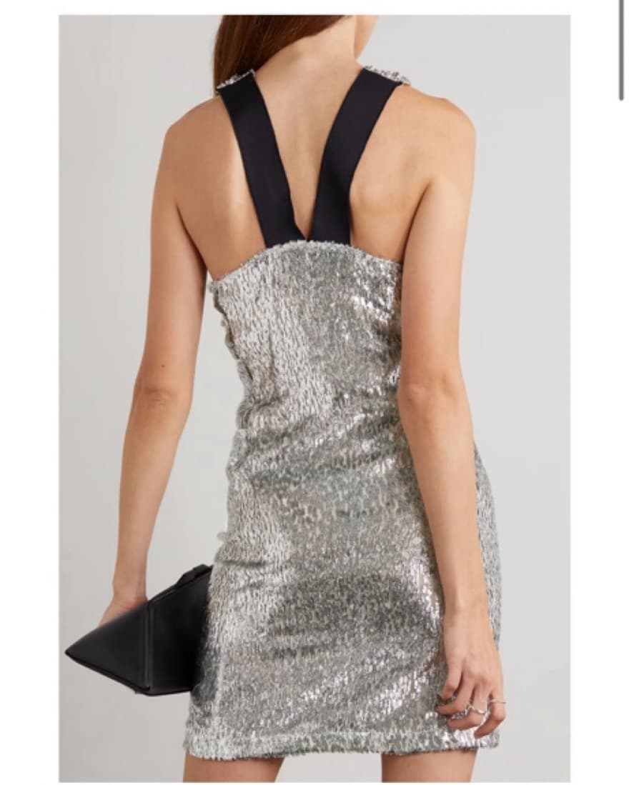 Coperni Metalic Appliqué Mini Dress - Image 3