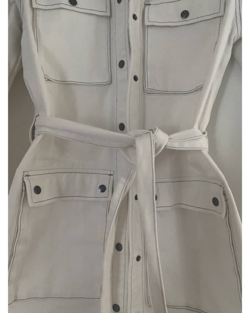 Ksubi White Belted Mini Jean Dress  - Image 6