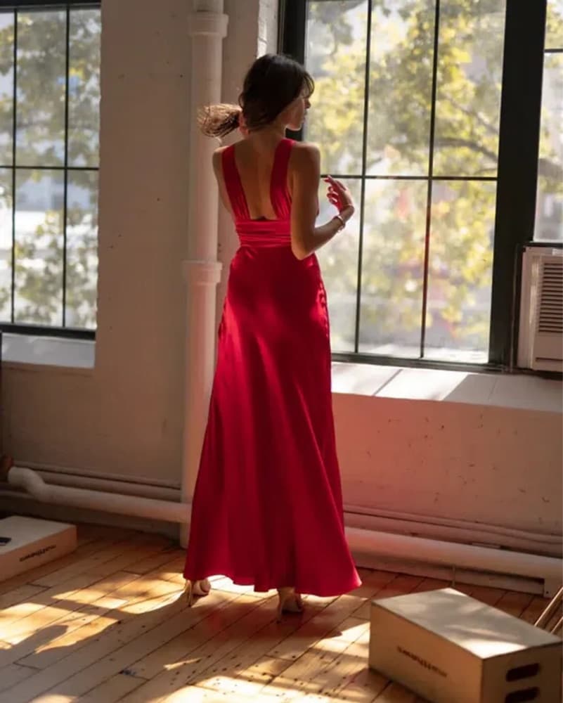 Two Bodies Kasey Dress In Red Cherry  - Image 4