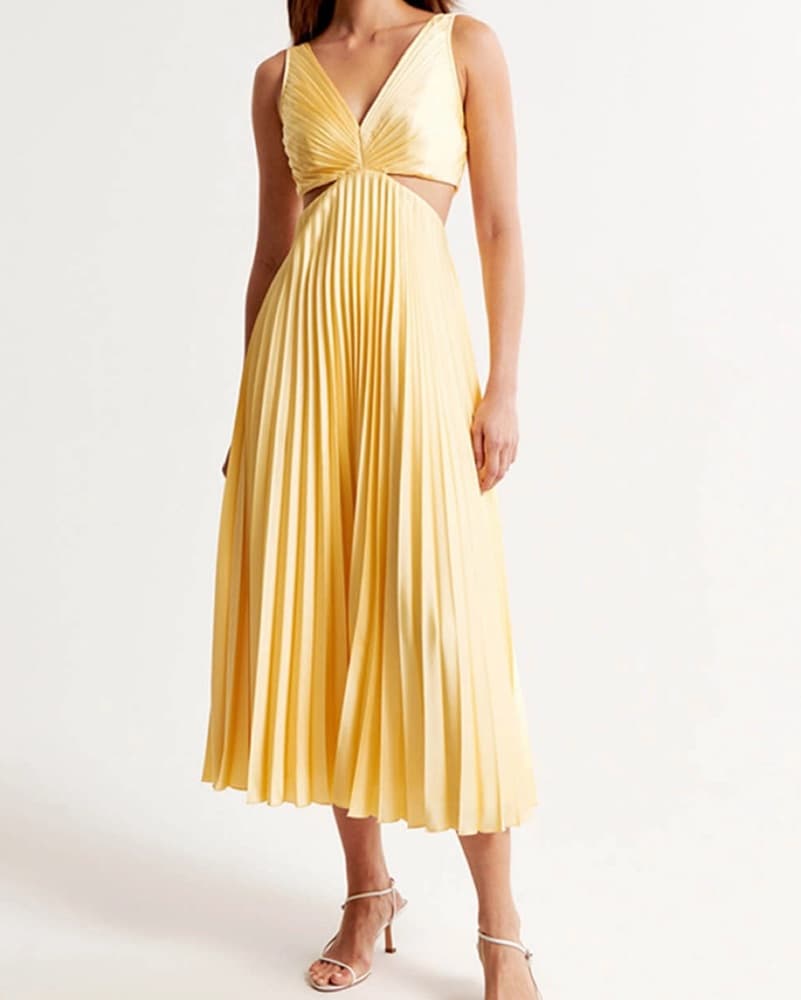 Yellow Abercrombie Formal Dress - Image 2