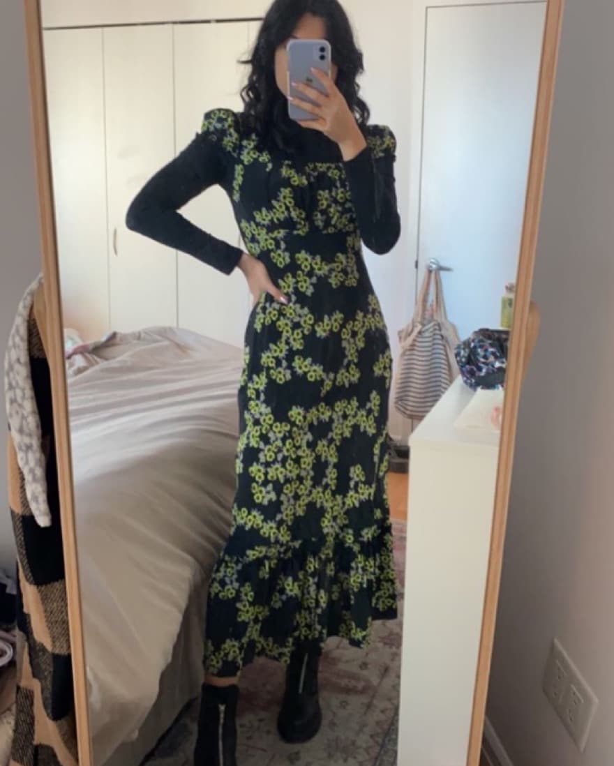 Floral Bias Dress - Image 2