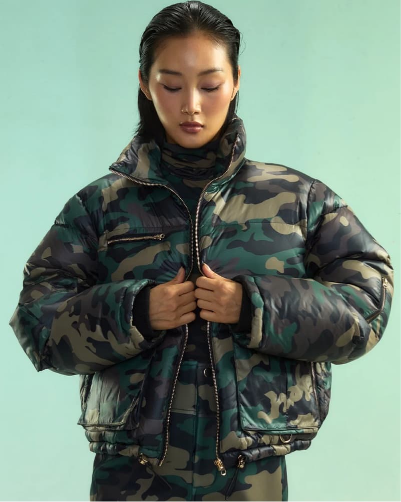 Cynthia Rowley Camo Puffer Jacket - S - Image 1