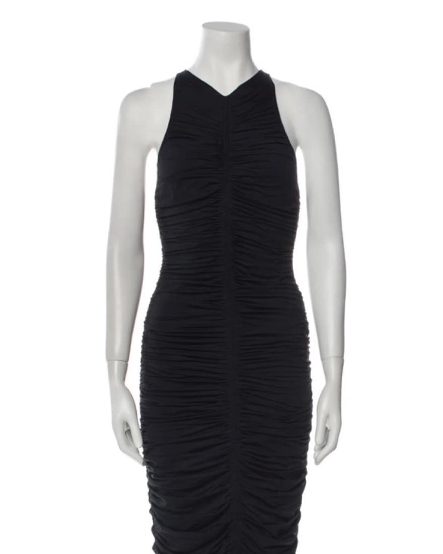 ALC Adrienne Jersey Midi Dress Blk - Image 4