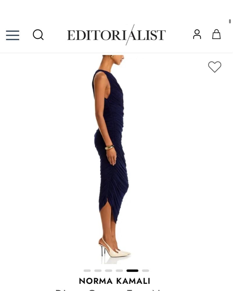 Norma Kamali Diana Gown in True Navy - S - Image 5
