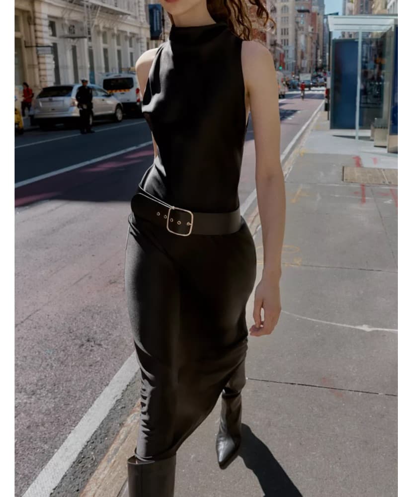 Black Halter Dress  - Image 2