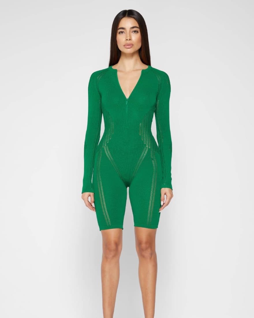Maniere De Voir Green Bodysuit - Image 1