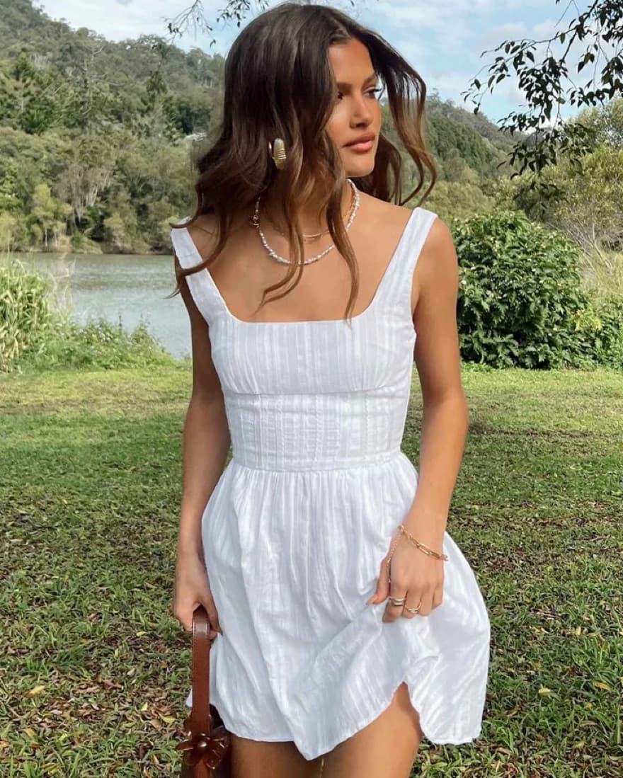 Cute White Summer Dress - Image 2