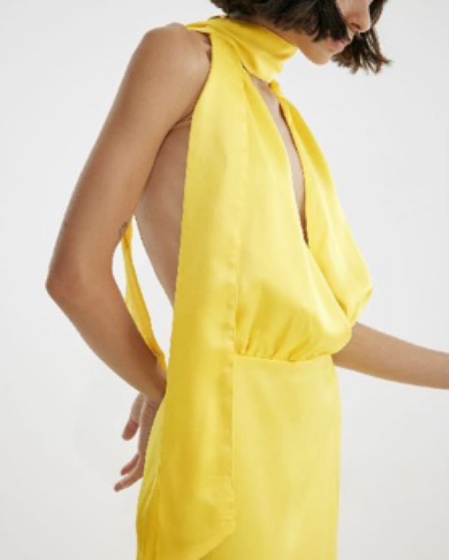Yellow Josephine HJ x NA-KD Scarf Gown - Image 4