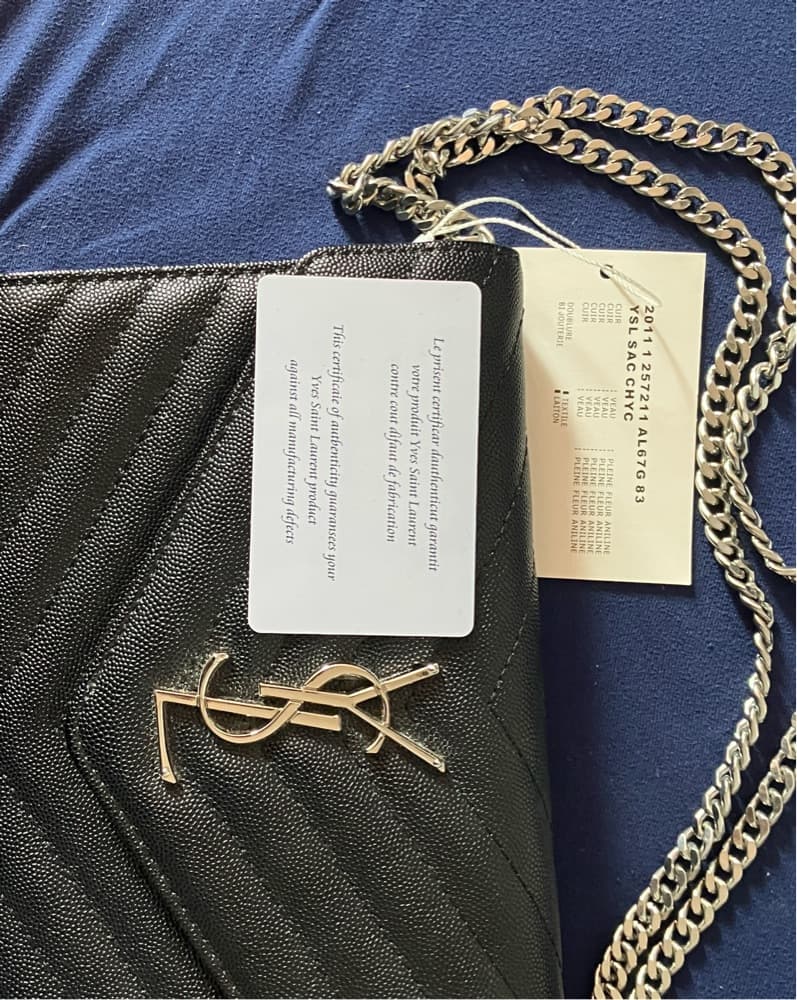 Sleek YSL Chain Wallet Clutch - Image 6
