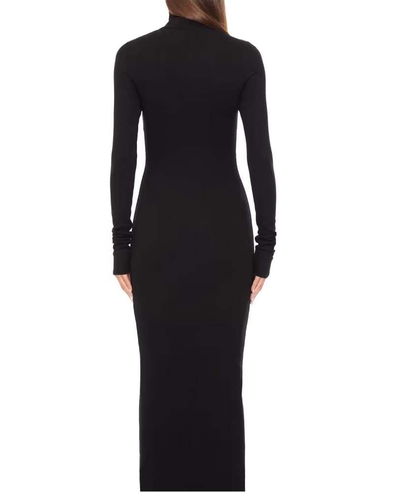 Eterne Black Turtleneck Maxi Dress - Image 5