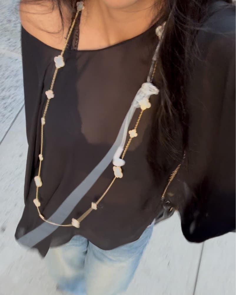 Black Sheer Cape Top - Image 2