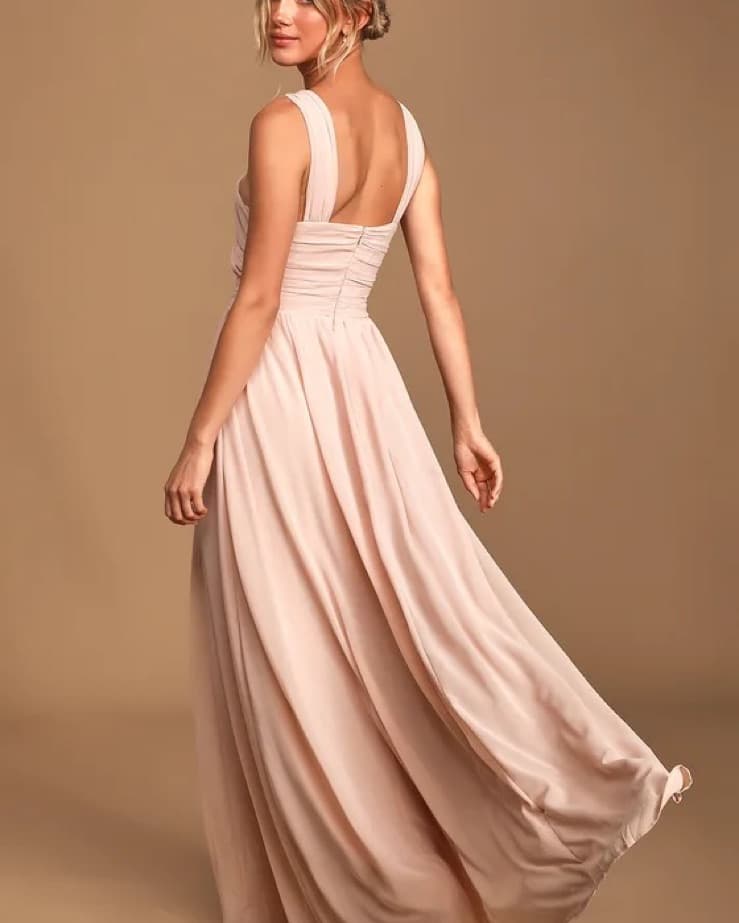 Blush Pink Halter Maxi Formal  - Image 2