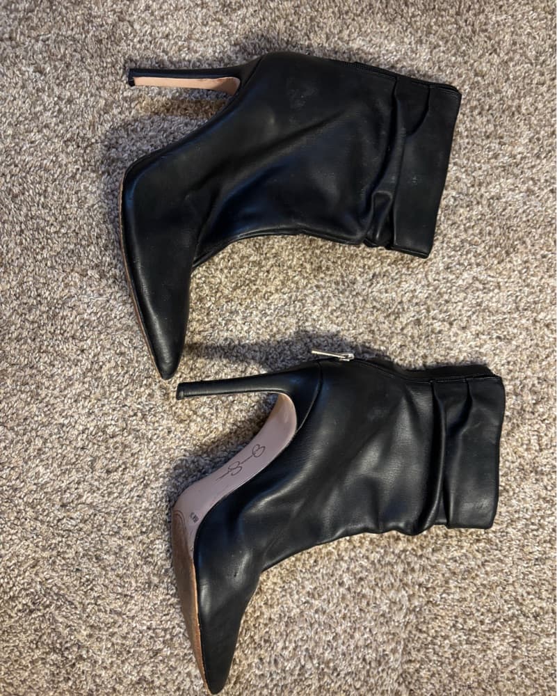 Jessica Simpson Black Leather Booties - Image 2