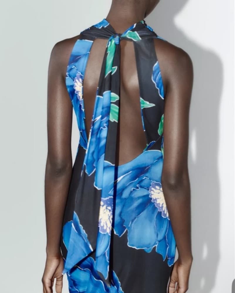 Vibrant Floral Sleeveless Midi Dress - Image 2