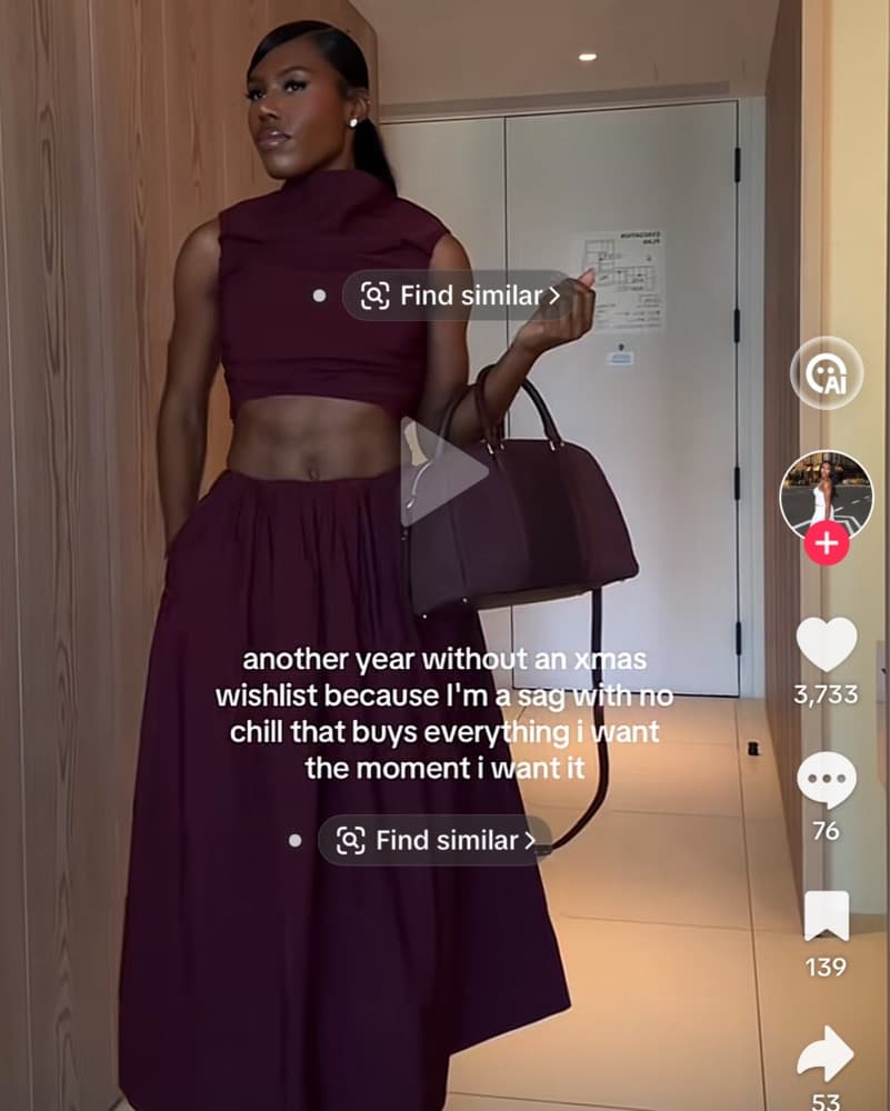 Camila Coelho Oxblood Skirt Set - Image 2