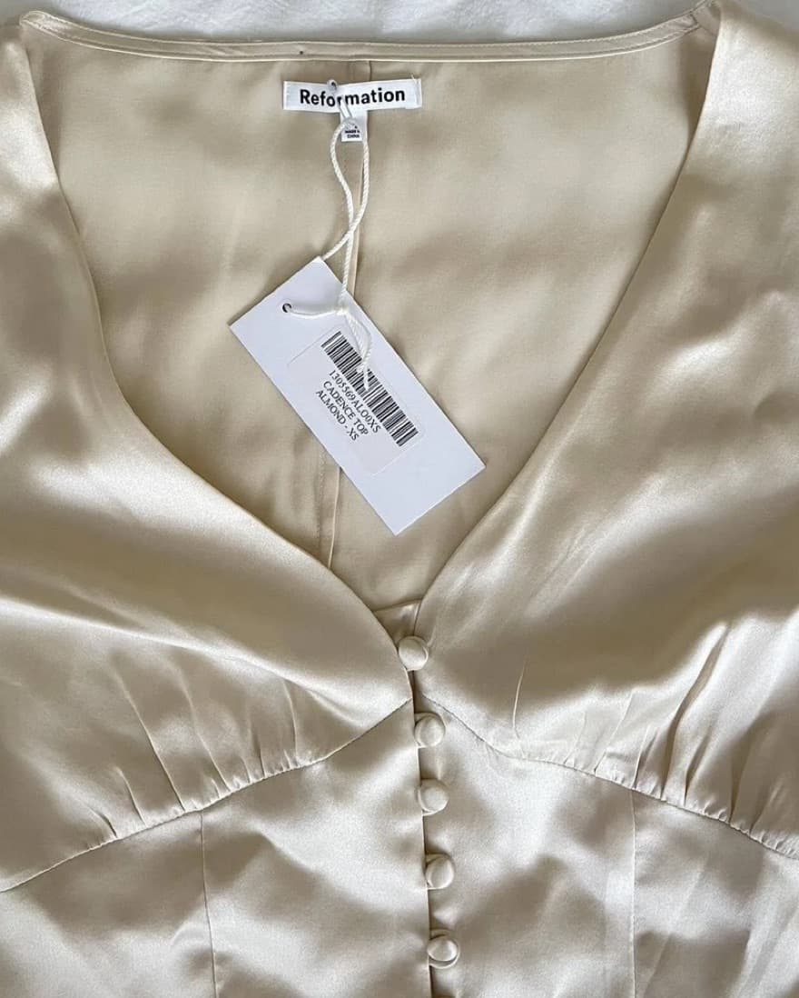 Reformation Cadence Silk Top - Image 2