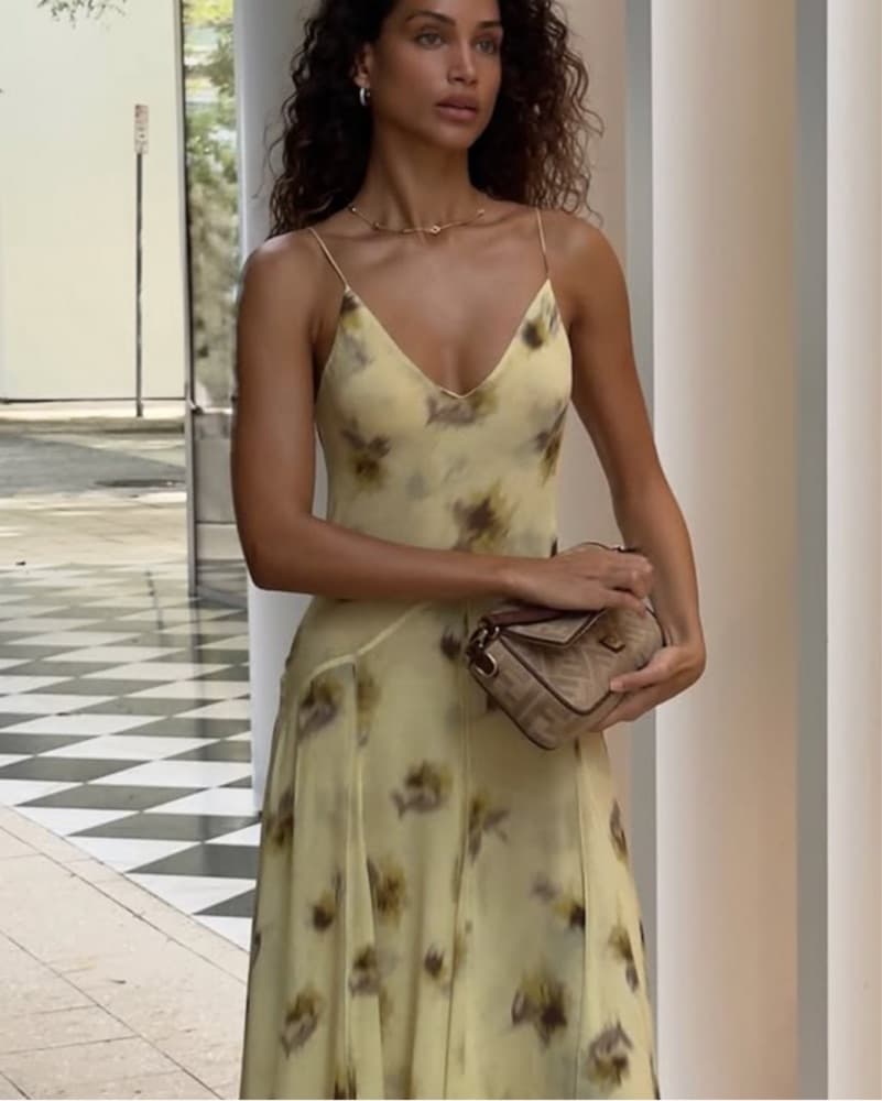 Mango Capsule Chiffon Maxi Dress - Image 1